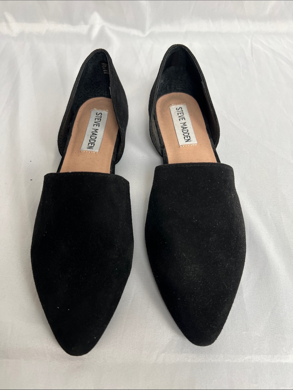 Steve Madden Black Pointed Toe D'Orsay Flats